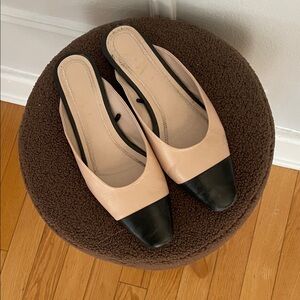 Zara Black and Beige Flats